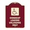 Signmission Handicap Loading Unloading W/ Handicap Heavy-Gauge Aluminum Sign, 24" x 18", BU-1824-23922 A-DES-BU-1824-23922 - alternate 1